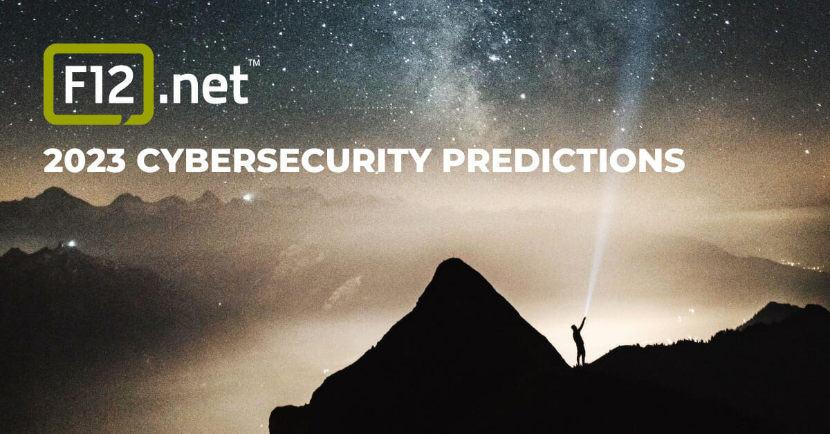 Person gazing into a starry night on top of a mountain promoting the 2023 cybersecurity predictions