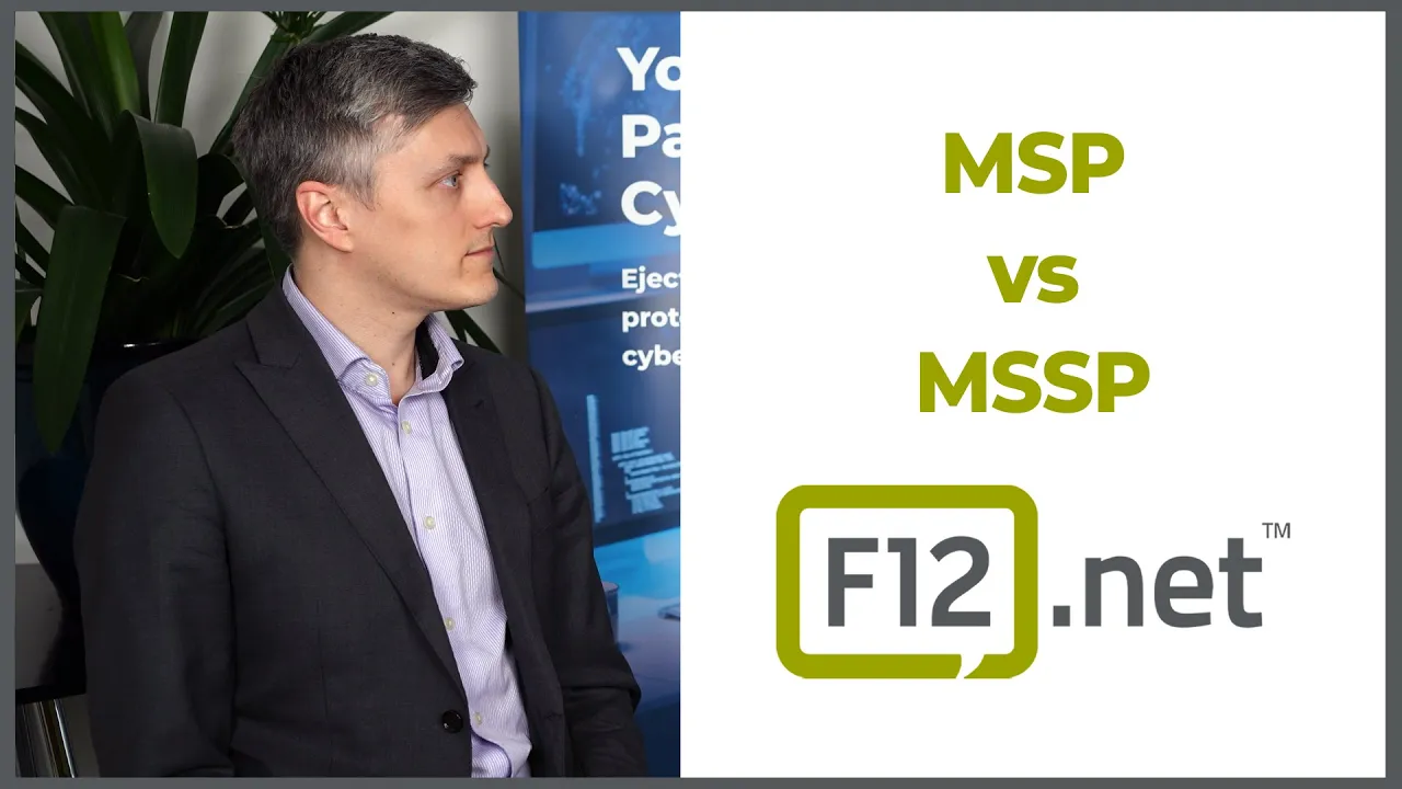 Calvin Engen, F12 CTO speaking on MSP vs MSSP