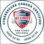 F12.net CyberSecure Canada Certified Badge 2025, demonstrating compliance with CAN/CIOSC 104:2021 for enhanced cyber security standards and data protection for Canadian businesses.